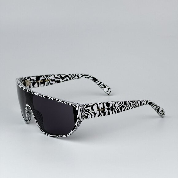 Celine CL40195I 04A BRAND NEW Sunglasses Zebra Smoke Shield Mask Unisex - Picture 8 of 12